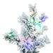 12'Hx92"W Flocked Alaskan Pine Artificial Christmas Tree, G50 & LED Pre-Lit (Multicolor) -White - A806394LED