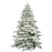 12'Hx92"W Flocked Alaskan Pine Artificial Christmas Tree, Unlit -White - A806390