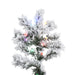 9'Hx73"W Flocked Alaskan Pine Artificial Christmas Tree, LED Pre-Lit (Multicolor) -White - A806382LED