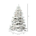 9'Hx73"W Flocked Alaskan Pine Artificial Christmas Tree, LED Pre-Lit (Multicolor) -White - A806382LED
