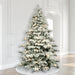 10'Hx82"W Flocked Alaskan Pine Artificial Christmas Tree, LED Pre-Lit -White - A806386LED