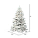10'Hx82"W Flocked Alaskan Pine Artificial Christmas Tree, LED Pre-Lit (Multicolor) -White - A806387LED