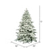 12'Hx92"W Flocked Alaskan Pine Artificial Christmas Tree, Unlit -White - A806390
