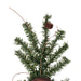 2'Hx14"W Natural Trunk Alpine Artificial Christmas Tree With Pinecone & Vines, Unlit -Green - A807220