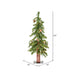 2'Hx14"W Natural Trunk Alpine Artificial Christmas Tree With Pinecone & Vines, LED Pre-Lit -Green - A807221LED