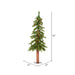 3'Hx22"W Natural Trunk Alpine Artificial Christmas Tree With Pinecone & Vines, LED Pre-Lit -Green - A807231LED