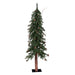 4'Hx25"W Natural Trunk Alpine Artificial Christmas Tree With Pinecone & Vines, Unlit -Green - A807240