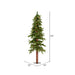 4'Hx25"W Natural Trunk Alpine Artificial Christmas Tree With Pinecone & Vines, LED Pre-Lit -Green - A807241LED