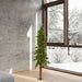 5'Hx27"W Natural Trunk Alpine Artificial Christmas Tree With Pinecone & Vines, LED Pre-Lit -Green - A807251LED