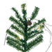 5'Hx27"W Natural Trunk Alpine Artificial Christmas Tree With Pinecone & Vines, LED Pre-Lit -Green - A807251LED