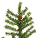 7'Hx41"W Natural Trunk Alpine Artificial Christmas Tree With Pinecone & Vines, LED Pre-Lit -Green - A807271LED
