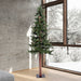 7'Hx41"W Natural Trunk Alpine Artificial Christmas Tree With Pinecone & Vines, Unlit -Green - A807270