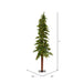 7'Hx41"W Natural Trunk Alpine Artificial Christmas Tree With Pinecone & Vines, LED Pre-Lit -Green - A807271LED