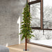 7'Hx41"W Natural Trunk Alpine Artificial Christmas Tree With Pinecone & Vines, LED Pre-Lit -Green - A807271LED