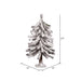2'Hx14"W Flocked Natural Trunk Alpine Artificial Christmas Tree, Unlit -White/Green - A807420