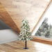 3'Hx21"W Flocked Natural Trunk Alpine Artificial Christmas Tree, LED Pre-Lit -White/Green - A807431LED