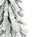 4'Hx23"W Flocked Natural Trunk Alpine Artificial Christmas Tree, Unlit -White/Green - A807440