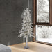 5'Hx27"W Flocked Natural Trunk Alpine Artificial Christmas Tree, LED Pre-Lit -White/Green - A807451LED