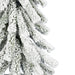 7'Hx41"W Flocked Natural Trunk Alpine Artificial Christmas Tree, Unlit -White/Green - A807470