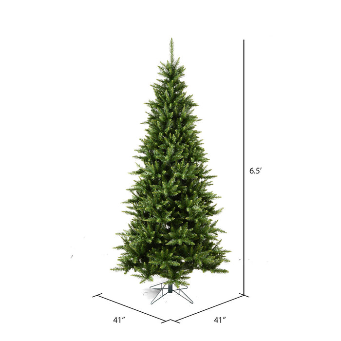 6'6"Hx41"W Slim Camdon Fir Artificial Christmas Tree, Unlit -Green - A860865