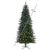 7'6"Hx45"W Slim Camdon Fir Artificial Christmas Tree, Micro LED Pre-Lit (Multi-Mode) -Green - A860878LEDCC
