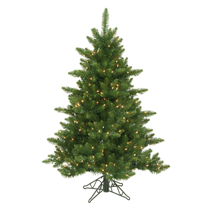 4'6"Hx37"W Camdon Fir Artificial Christmas Tree, LED Pre-Lit -Green - A860946LED