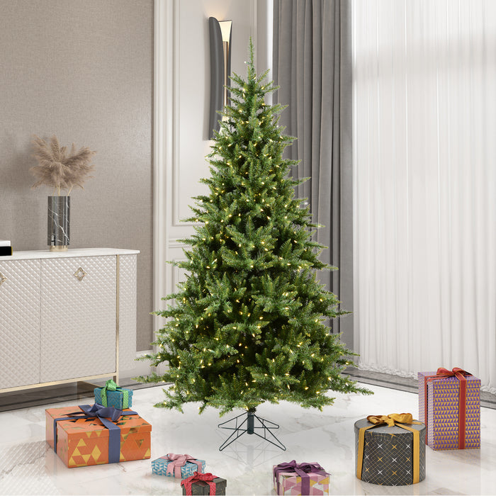 6'6"Hx49"W Camdon Fir Artificial Christmas Tree, LED Pre-Lit -Green - A860966LED