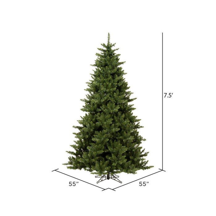 7'6"Hx55"W Camdon Fir Artificial Christmas Tree, Unlit -Green - A860975