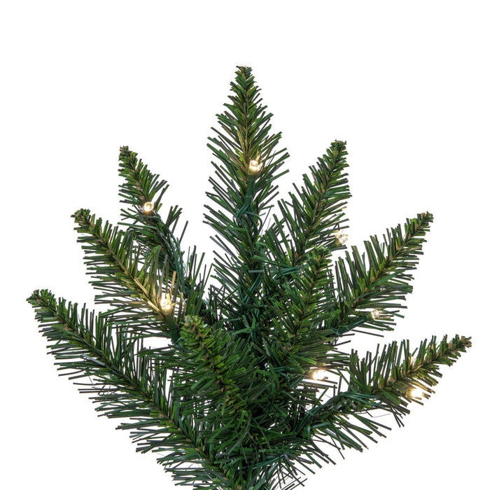 5'6"Hx43"W Camdon Fir Artificial Christmas Tree, Micro LED Pre-Lit (Multi-Mode) -Green - A860958LEDCC