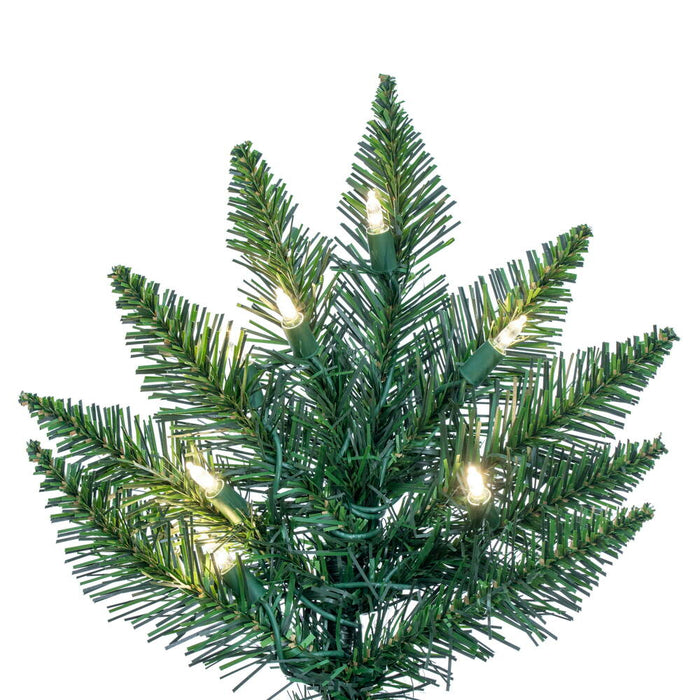 7'6"Hx55"W Camdon Fir Artificial Christmas Tree, LED Pre-Lit -Green - A860976LED