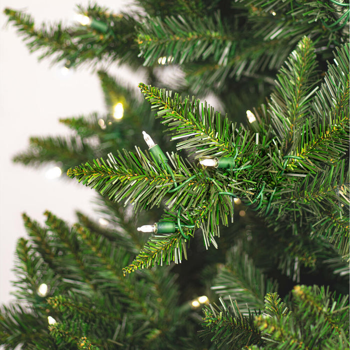9'6"Hx66"W Camdon Fir Artificial Christmas Tree, LED Pre-Lit -Green - A860986LED