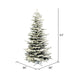 4'6"Hx36"W Flocked Sierra Artificial Christmas Tree, Unlit -White/Green - A862045