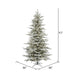 4'6"Hx36"W Flocked Sierra Artificial Christmas Tree, LED Pre-Lit -White/Green - A862046LED