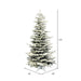 6'6"Hx48"W Flocked Sierra Artificial Christmas Tree, Unlit -White/Green - A862065
