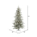 6'6"Hx48"W Flocked Sierra Artificial Christmas Tree, LED Pre-Lit -White/Green - A862066LED
