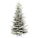 8'6"Hx58"W Flocked Sierra Artificial Christmas Tree, Unlit -White/Green - A862080