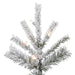 10'Hx66"W Flocked Sierra Artificial Christmas Tree, LED Pre-Lit -White/Green - A862086LED