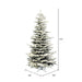 8'6"Hx58"W Flocked Sierra Artificial Christmas Tree, Unlit -White/Green - A862080