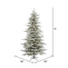 10'Hx66"W Flocked Sierra Artificial Christmas Tree, LED Pre-Lit -White/Green - A862086LED