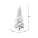 6'6"Hx39"W Flocked Slim White Spruce Artificial Christmas Tree, Unlit -White - A893565