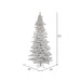 6'6"Hx39"W Flocked Slim White Spruce Artificial Christmas Tree, LED Pre-Lit -White - A893566LED