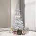 6'6"Hx39"W Flocked Slim White Spruce Artificial Christmas Tree, LED Pre-Lit -White - A893566LED