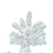 7'6"Hx43"W Flocked Slim White Spruce Artificial Christmas Tree, Unlit -White - A893575