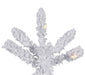 12'Hx65"W Flocked Slim White Spruce Artificial Christmas Tree, LED Pre-Lit -White - A893591LED