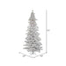 7'6"Hx43"W Flocked Slim White Spruce Artificial Christmas Tree, LED Pre-Lit -White - A893576LED