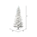 9'Hx49"W Flocked Slim White Spruce Artificial Christmas Tree, Unlit -White - A893580