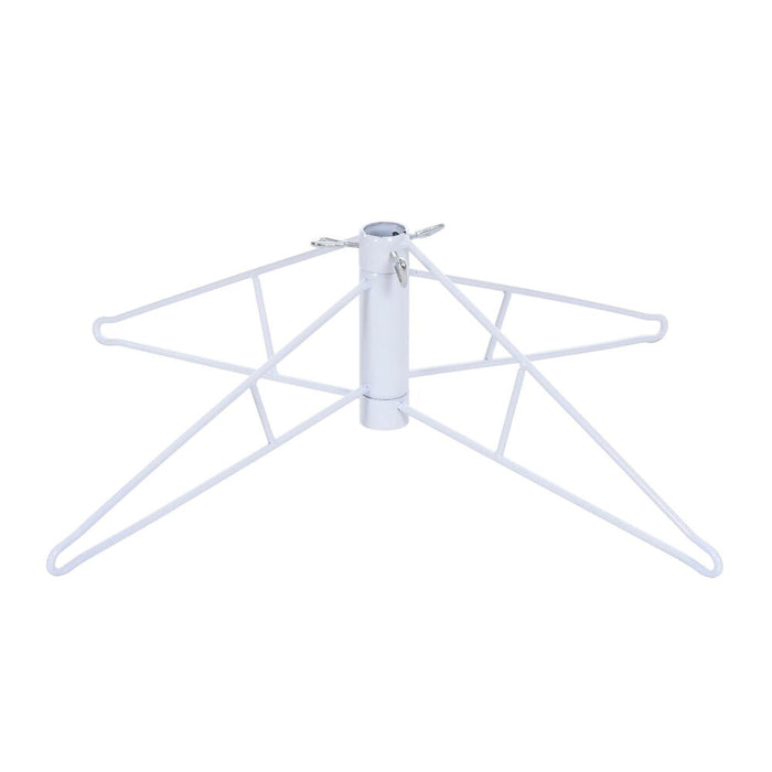 9'Hx49"W Flocked Slim White Spruce Artificial Christmas Tree, LED Pre-Lit -White - A893581LED