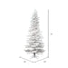 10'Hx55"W Flocked Slim White Spruce Artificial Christmas Tree, Unlit -White - A893585