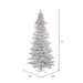 12'Hx65"W Flocked Slim White Spruce Artificial Christmas Tree, LED Pre-Lit -White - A893591LED