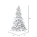 4'6"Hx46"W Flocked White Spruce Artificial Christmas Tree, Unlit -White - A893645